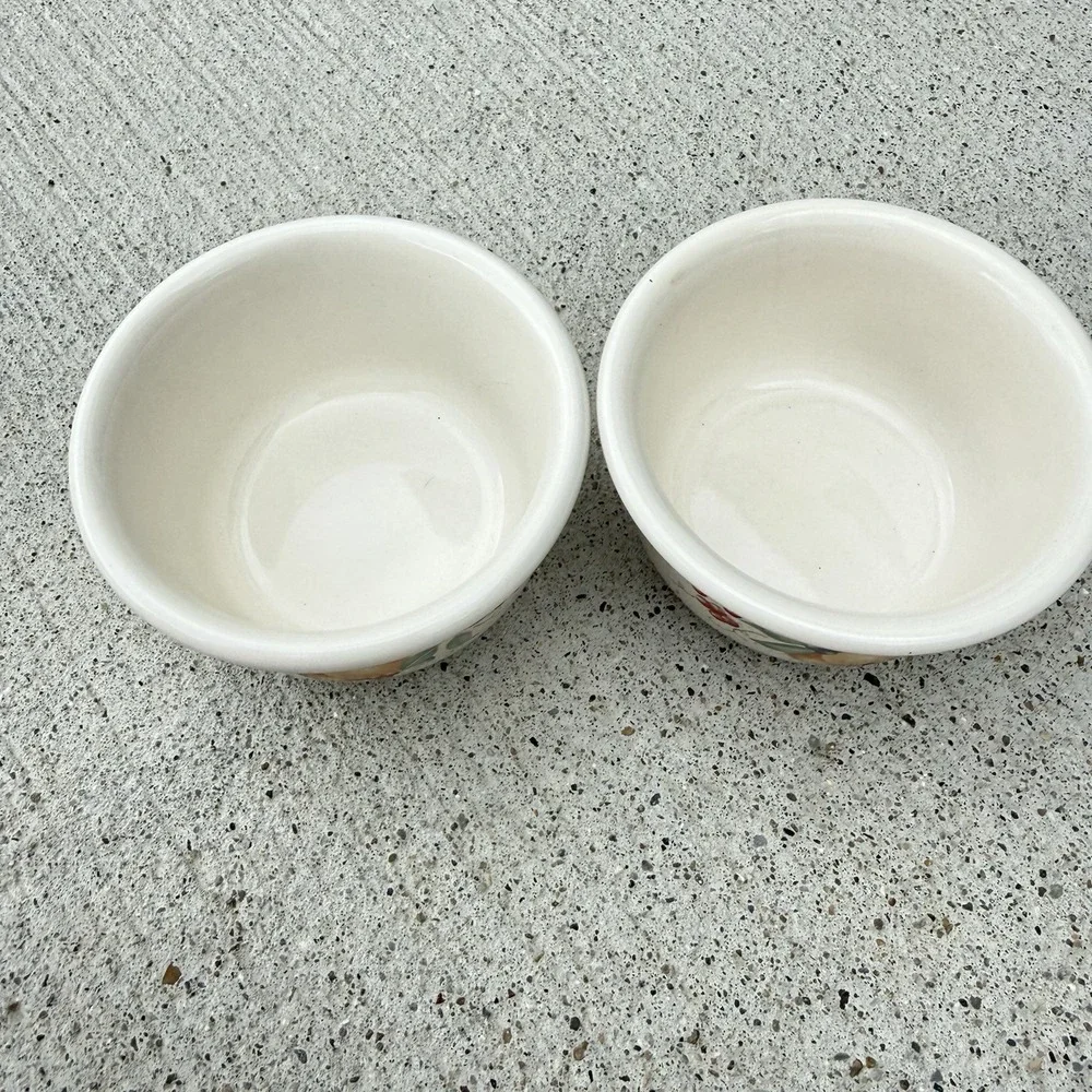 Corelle Coordinates Chutney Fruit Berry Stoneware Bowls Set 2 7 oz Vintage Y2K